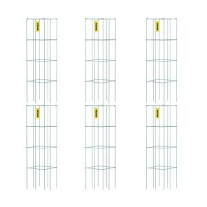 VEVOR Tomatenkäfige, Pflanzenstützkäfige, 6 Stück, quadratischer Stahl, 3,3 Fuß, Grün für den Garten