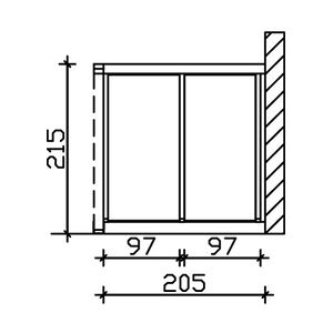 SKANHOLZ SKAN HOLZ Seitenwand m. Polycarbonatplatten 205 x 200 cm Fichte