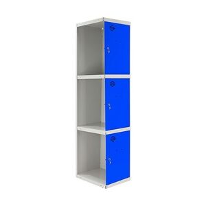 SimonRack Metallschrank 3 Türen ANBAUMODUL Zerlegt GRAU/BLAU 1800x400x500 mm (Höhe x Länge x Breite)