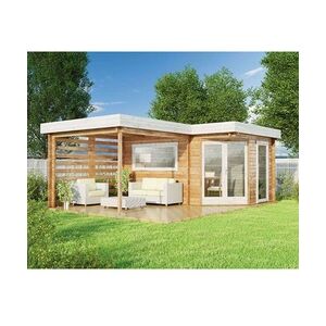 Alpholz Holz Gartenhaus Pepe Optima   Natur   462x618x228 cm