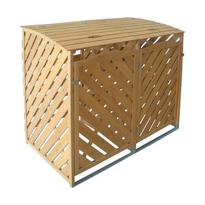 TrendLine Mülltonnenbox aus Holz für 2 x 240 l Mülltonnen