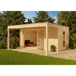 Alpholz - Design Gartenhaus Cubus-Avant 44 iso Gartenhaus aus Holz, Holzhaus mit 44 mm Wandstärke inklusive Schleppdach fsc zertifiziert,