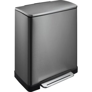 Tretmülleimer E-Cube 28 L+18 l Stahl EKO Silber