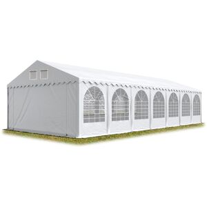 Intent24 - Festzelt xxl Partyzelt 6x14m, hochwertige feuersichere pvc 1400 n Plane nach din in weiß, 100% wasserdicht, vollverzinkte