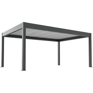 PERGOLUX Skydance S2 Anthrazit Pergola mit Weißem Lamellendach 4x6m