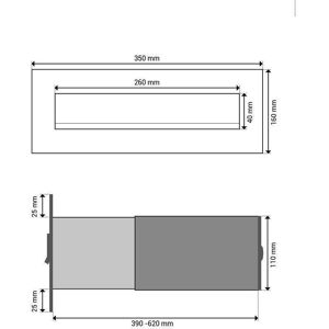 DOLS B-042 Anthrazit (RAL 7016) Mauerdurchwurf Briefkasten (variable Tiefe) ohne Namensschild