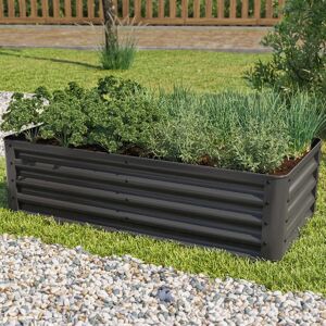 PRIMEYARD 120 x 60 x 35 cm Hochbeet, Stahl, anthrazit - (GFPV00808)