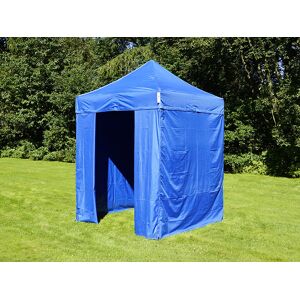 Dancover Faltzelt Faltpavillon Wasserdicht FleXtents Basic v.2, 2x2m Blau, mit 4 Seitenwänden