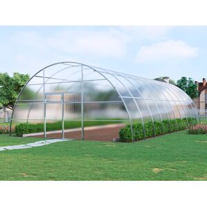 Dancover Gewächshaus aus Polycarbonat, Strong NOVA 60m², 6x10m, Silber