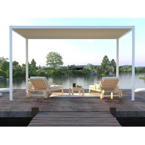 Dancover Pergola Pavillon San Fernando, 4x4m, Weiß/Beige