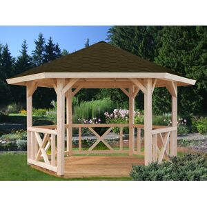 Dancover Holzpavillon, 3,37x3,37x3,13m, 9,9m², Natur