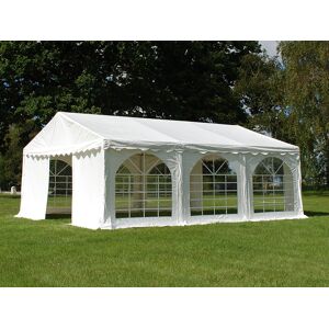 Dancover Partyzelt Festzelt Original 4x6m PVC, Weiß