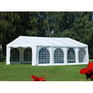 Dancover Partyzelt Festzelt SEMI PRO Plus 4x8m PVC, Weiß