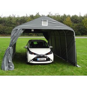 Dancover Zeltgarage Lagerzelt Garagenzelt PRO 3,6x4,8x2,68m, PE, Grau