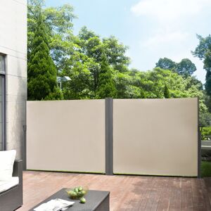 [pro.tec] Doppelte Seitenmarkise Alcazaba 160x600 cm Sandfarben