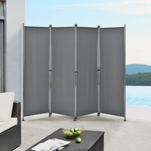 [pro.tec] Trennwand Modica Outdoor 170x215 cm Mittelgrau