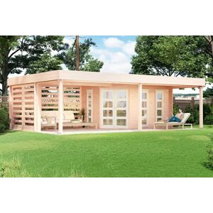 Alpholz Gartenhaus Panama-40 Imprägnierung ab Werk:Farbe Pinie/Kiefer,Ausführungen:mit Rückwand