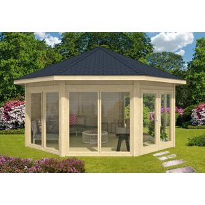 Alpholz Gartenpavillon Modell Rügen mit vier Fenstern Imprägnierung ab Werk:ohne Imprägnierung