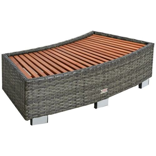 ESTEXO Polyrattan Whirlpooltreppe Spa Trittstufe Stufe Einstieg Blumenhocker Anthrazit