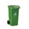 B2B Partner Plastik Mülltonne für mülltrennung, 120 l, grün