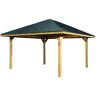 Pavillon WEKA "Gartenoase 651 A Gr.2" Pavillons Gr. B/T: 480 cm x 480 cm, braun (kdi) Pavillons 19 mm Massivholzdach