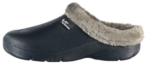 Apollo gartenclogs Damen Gummi/Flausch navy Größe 40