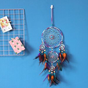 shopnbutik Home Hand Woven Colorful Bohemian Dream Catcher, Specification: Wooden Beads