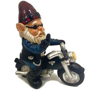 Novoka Biker Gnome Havefigur