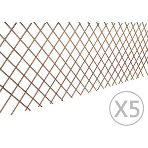 vidaXL pilehegn med espalier 5 stk. 180 x 90 cm