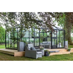 Juliana Grand Oase 18,8 m² antracit m/3 mm hærdet glas - F09850