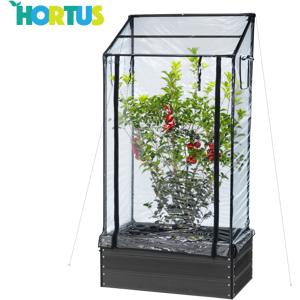 HORTUS Bed-drivhus høj, 87 x 47 x 110/130 cm - 211-150