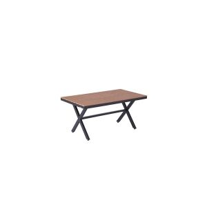 Domoletti Outd Table Black/Acaci Wood 160X90x74cm