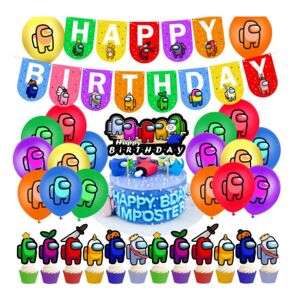 Best Trade Among Us Children's Party Balloon Arch - Tillykke med fødselsdagen
