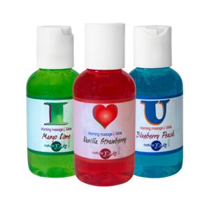 NatureBody Nature Body: I Love You, Warming Massage Set, 3x50 ml Blå, Grön, Röd