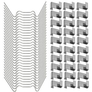 100 stk Drivhusklemmer til glas Rustfrit stål Drivhusvinduesbeslag Clips til drivhusglasklemmer