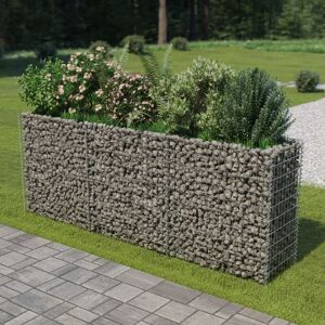 vidaXL gabion-højbed 270x50x100 cm galvaniseret stål