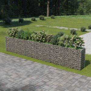 vidaXL gabion-højbed 540x50x100 cm galvaniseret stål