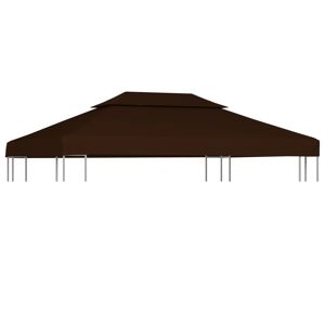 vidaXL pavillontopdække 2 niveauer 4x3 m 310 g/m² brun