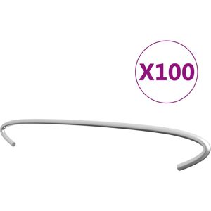 vidaXL gabionkroge 100 stk. galvaniseret stål 50 cm