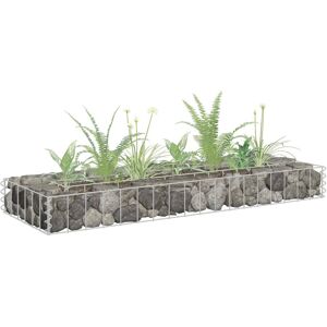 vidaXL gabion-højbed 90x30x10 cm galvaniseret stål