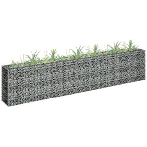 vidaXL gabion-højbed 270x30x60 cm galvaniseret stål