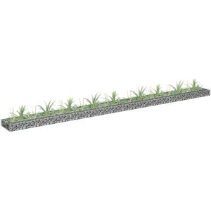 vidaXL gabion-højbed 360x30x10 cm galvaniseret stål