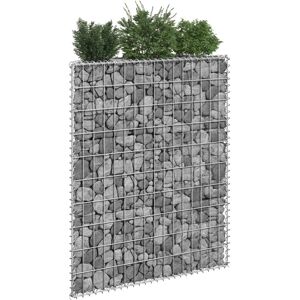 vidaXL gabion-højbed 80x20x100 cm trapezformet galvaniseret stål