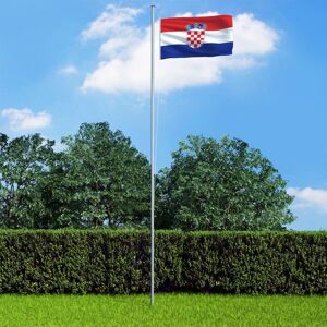 vidaXL Kroatiens flag 90x150 cm