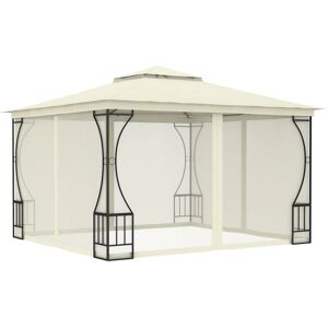 vidaXL pavillon med net 300x300x265 cm cremefarvet