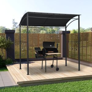 vidaXL grillpavillon 215x150x220 cm stål antracitgrå