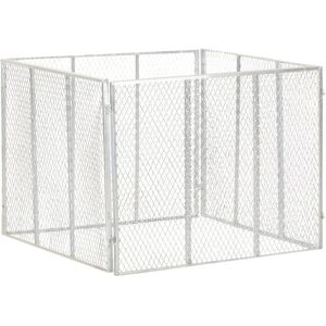 vidaXL kompostbeholder 100x100x77 cm galvaniseret jern