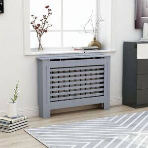 vidaXL radiatorskjuler 112x19x81 cm MDF antracitgrå