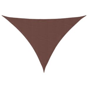 vidaXL solsejl 5x6x6 m trekantet oxfordstof brun