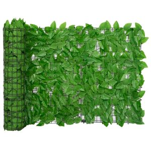 vidaXL altanafskærmning 400x75 cm grønne blade